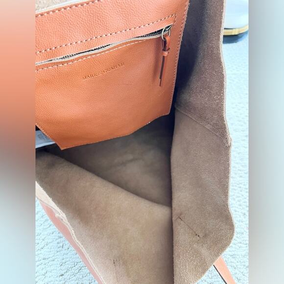 Mark and graham Brooklyn tote bag brown leather soft shoulder bag minimalist XL - Picture 8 of 14